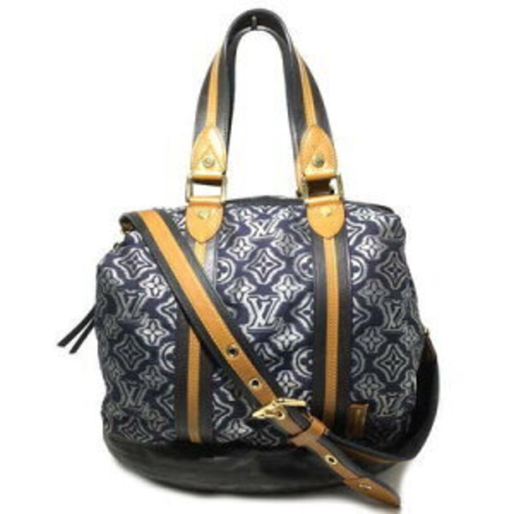 LOUIS VUITTON Aviator Bag Pre Fall Collection Leather Navy Blue Orange